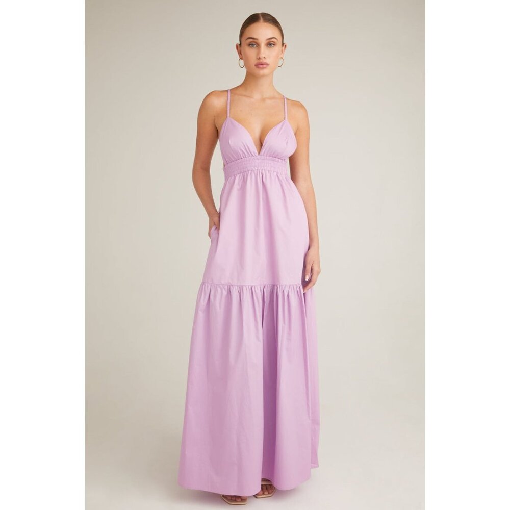 NWT JS71 Devon Purple Maxi Dress